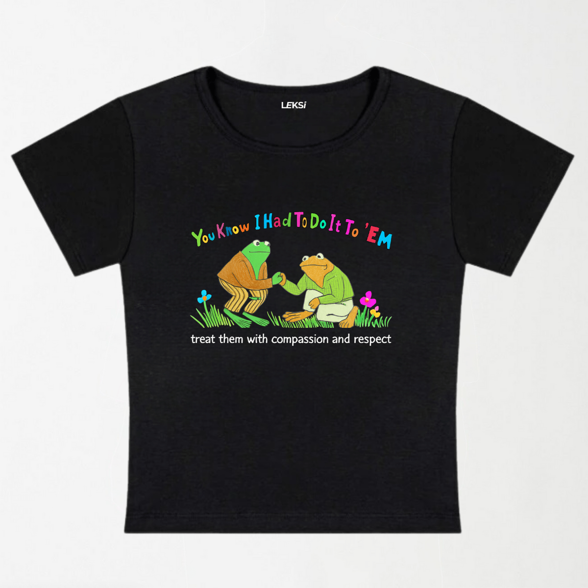 Treat Them With Compassion And Respect Y2K Baby Tee XXS - Premium Unisex | LEKSI Pakistan