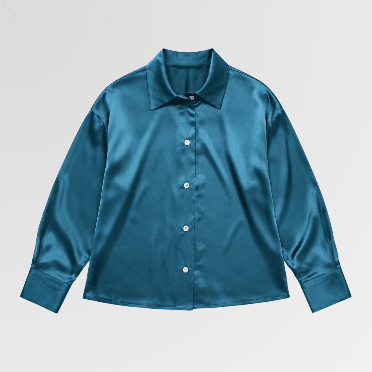 Turquoise Satin Button Down S - Premium Unisex | LEKSI Pakistan