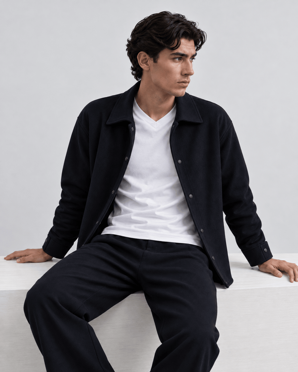 Twill Terry Black Jacket S - Premium Unisex | LEKSI Pakistan