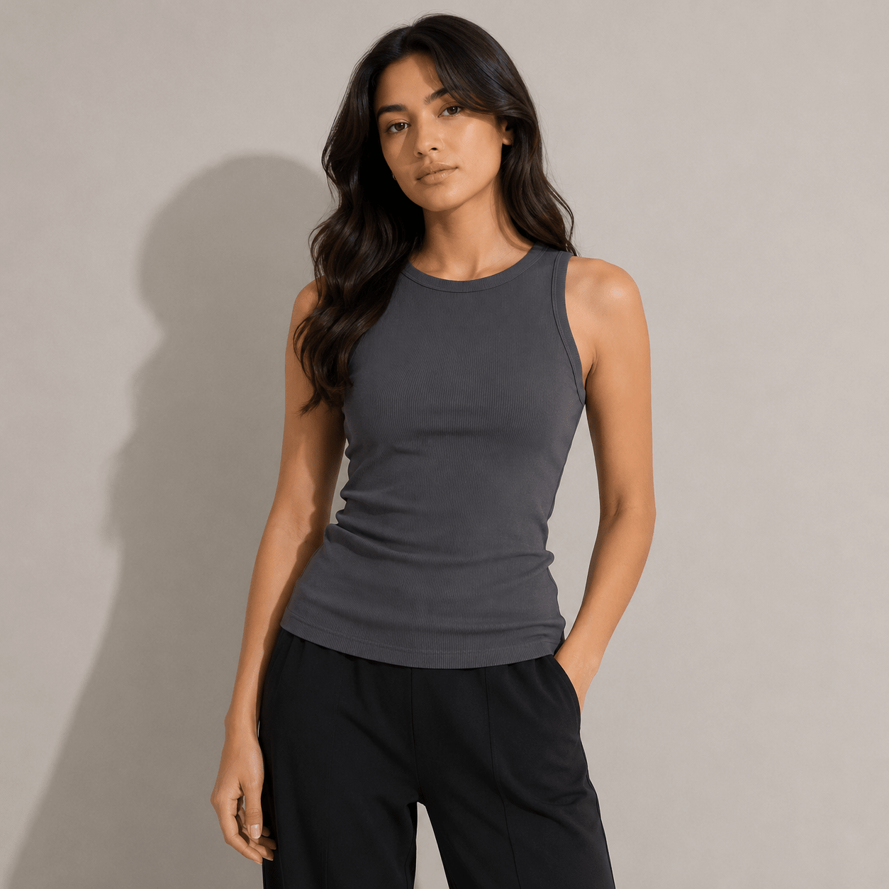 Urban Fade Halter Top XS - Premium Unisex Square Neck | LEKSI Pakistan
