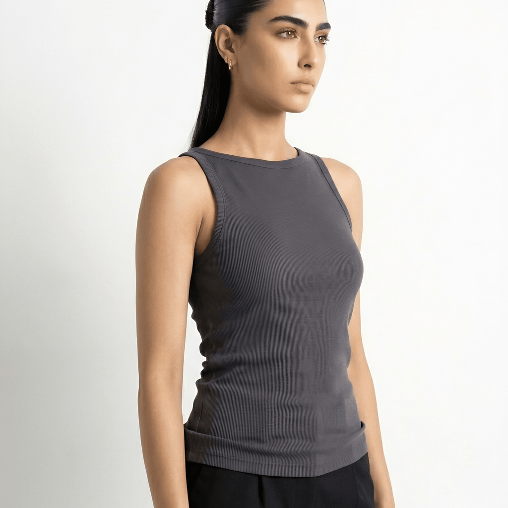 Urban Fade Halter Top XS - Premium Unisex Square Neck | LEKSI Pakistan