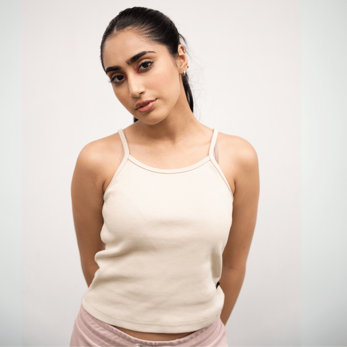 Vanilla White Spaghetti Strap Tank Top XXS - Premium Unisex | LEKSI Pakistan
