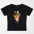 Vintage Flower Fairy Y2K Baby Tee XXS - Premium Unisex | LEKSI Pakistan