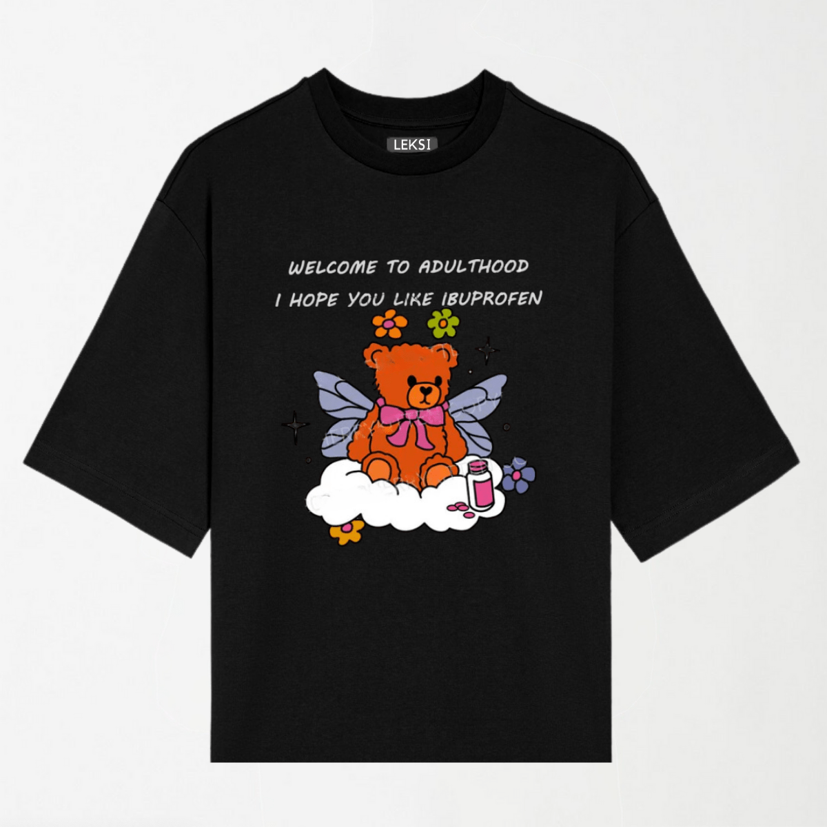 Welcome To Adulthood - Round Neck Unisex T Shirt S - Premium Unisex Graphic T-Shirt | LEKSI Pakistan