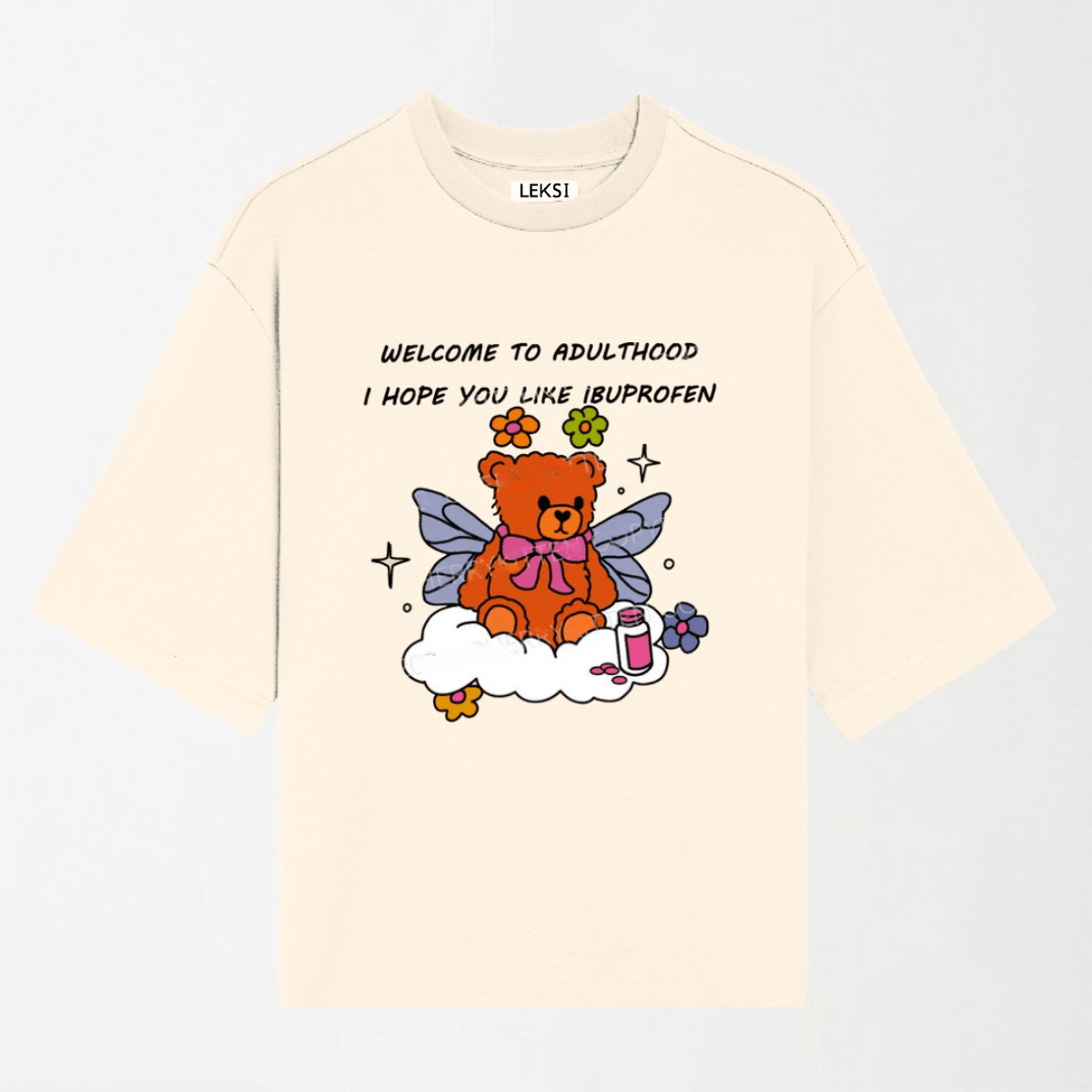 Welcome To Adulthood - Round Neck Unisex T Shirt S - Premium Unisex Graphic T-Shirt | LEKSI Pakistan