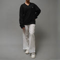 White Cotton Linen Straight - Leg Pants XS - Premium Unisex Women's Straight Leg Pants | LEKSI Pakistan