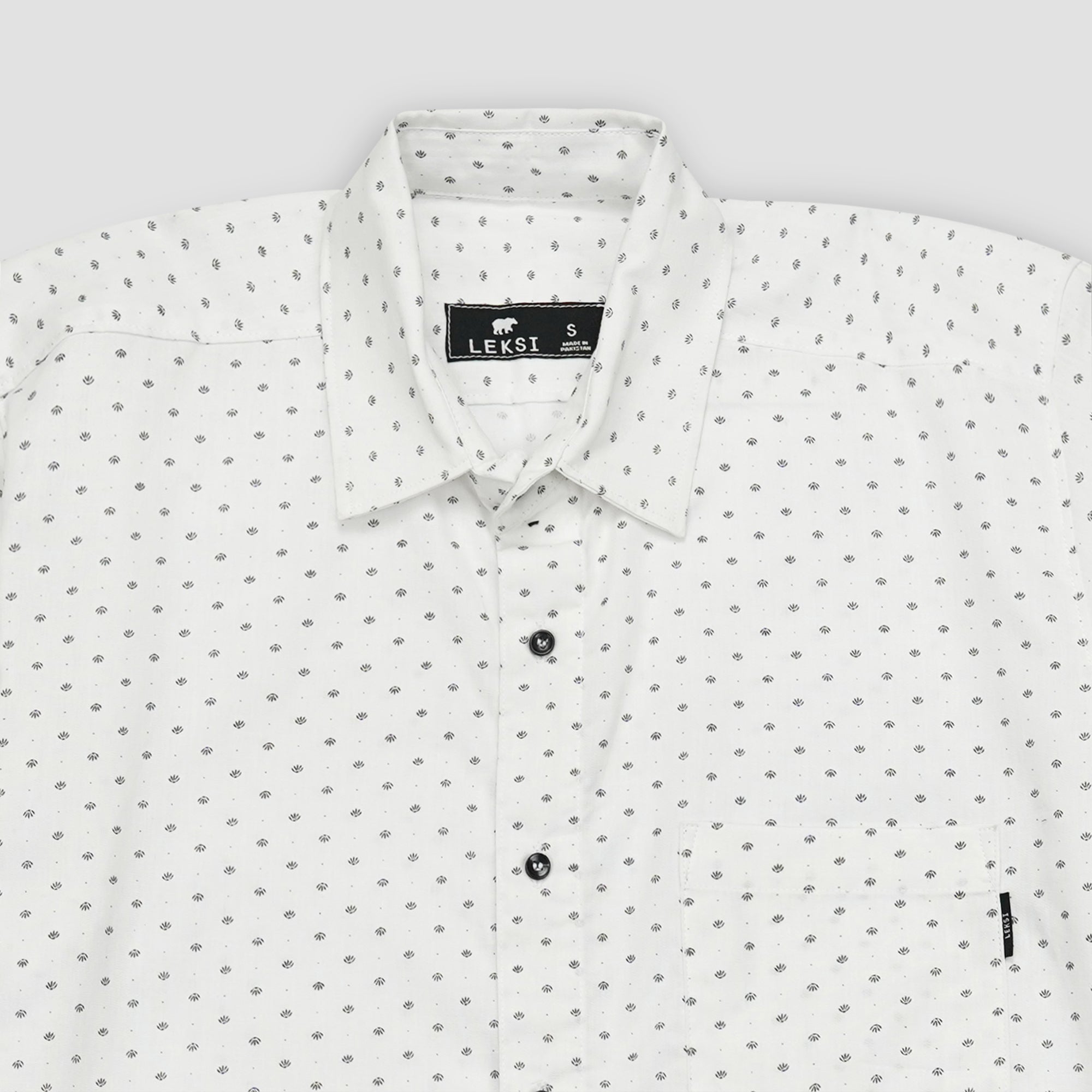 White Dotted Button Down XS - Premium Unisex | LEKSI Pakistan