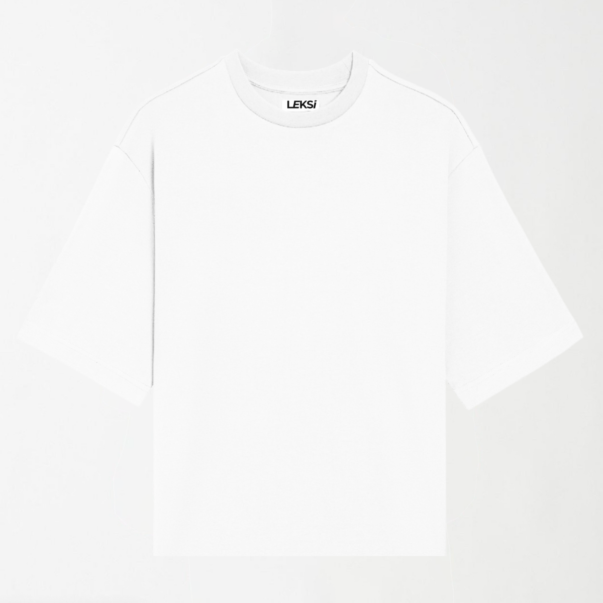 White - Drop Shoulder Oversized Unisex Plain T-Shirt S - Premium Unisex | LEKSI Pakistan