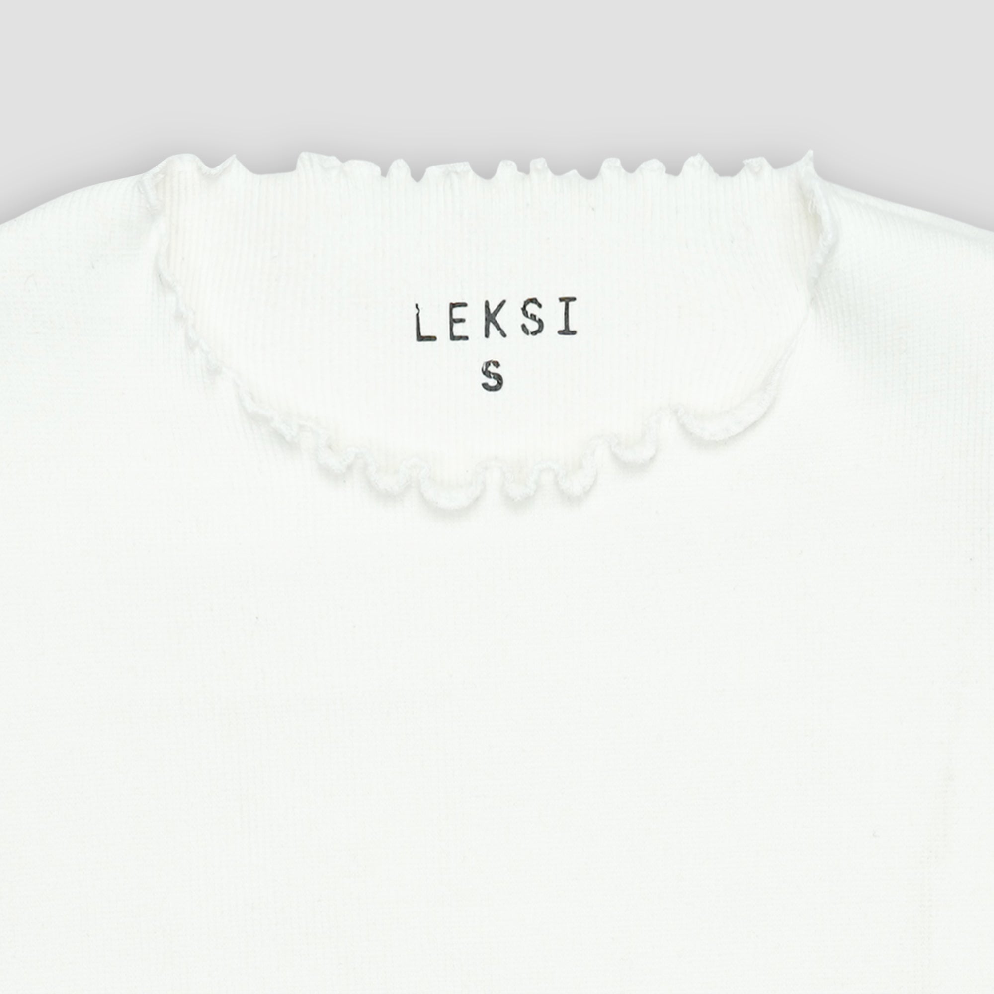 White Ribbed Shirt XXS - Premium Unisex Lettuce | LEKSI Pakistan
