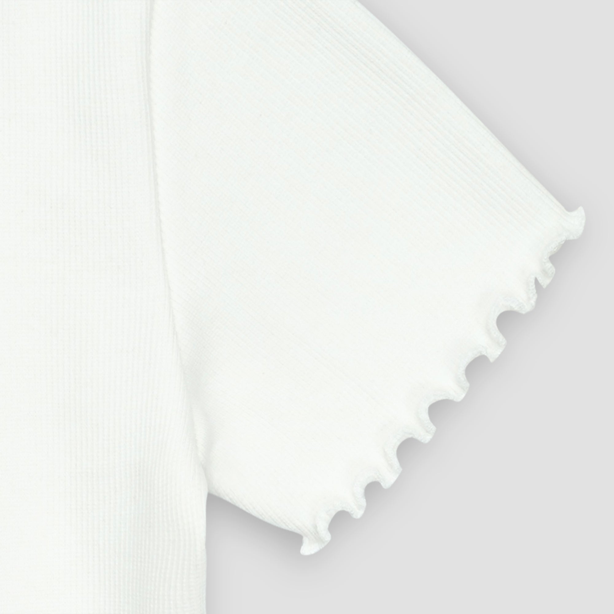 White Ribbed Shirt XXS - Premium Unisex Lettuce | LEKSI Pakistan