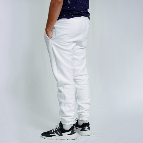 White Unisex Sweatpants - Fleece (Winter - Friendly) XS - Premium Unisex Sweatpants | LEKSI Pakistan