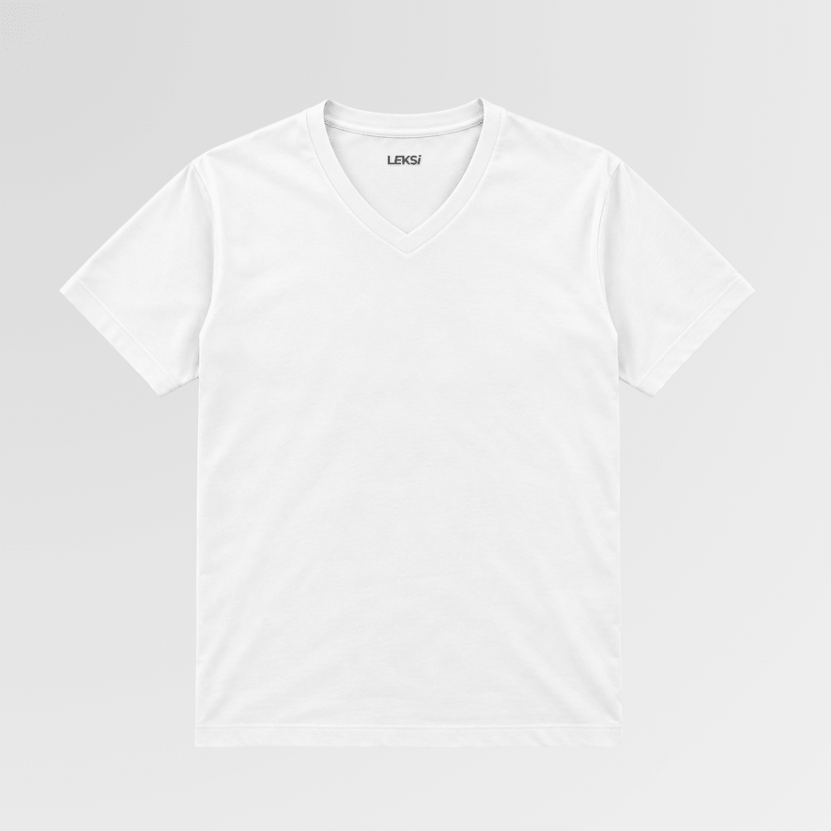 White Unisex V-Neck T-Shirt S - Premium Unisex | LEKSI Pakistan