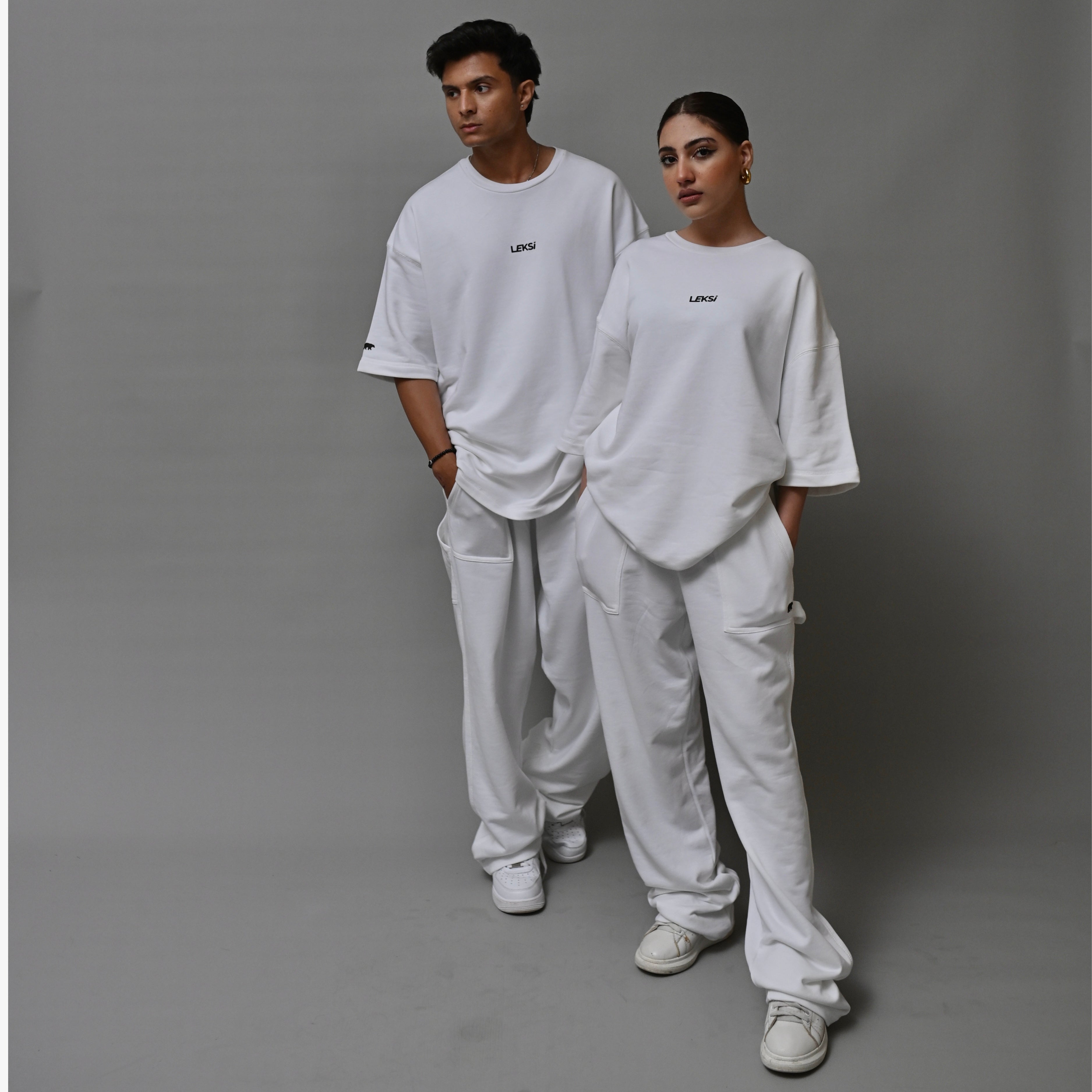 White Vanilla Unisex Terry Co - ord S - Premium Unisex Terry Coord | LEKSI Pakistan