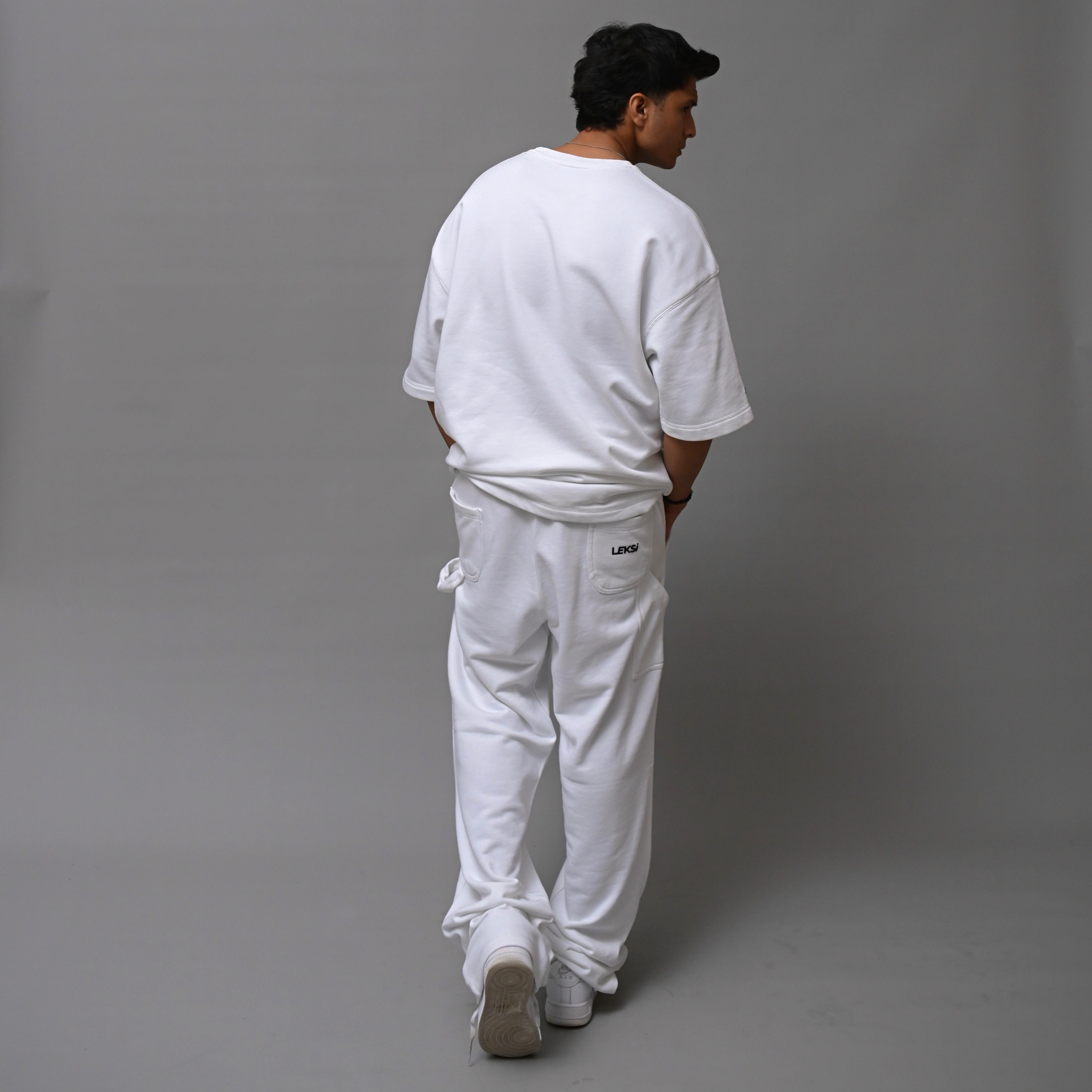 White Vanilla Unisex Terry Co - ord S - Premium Unisex Terry Coord | LEKSI Pakistan
