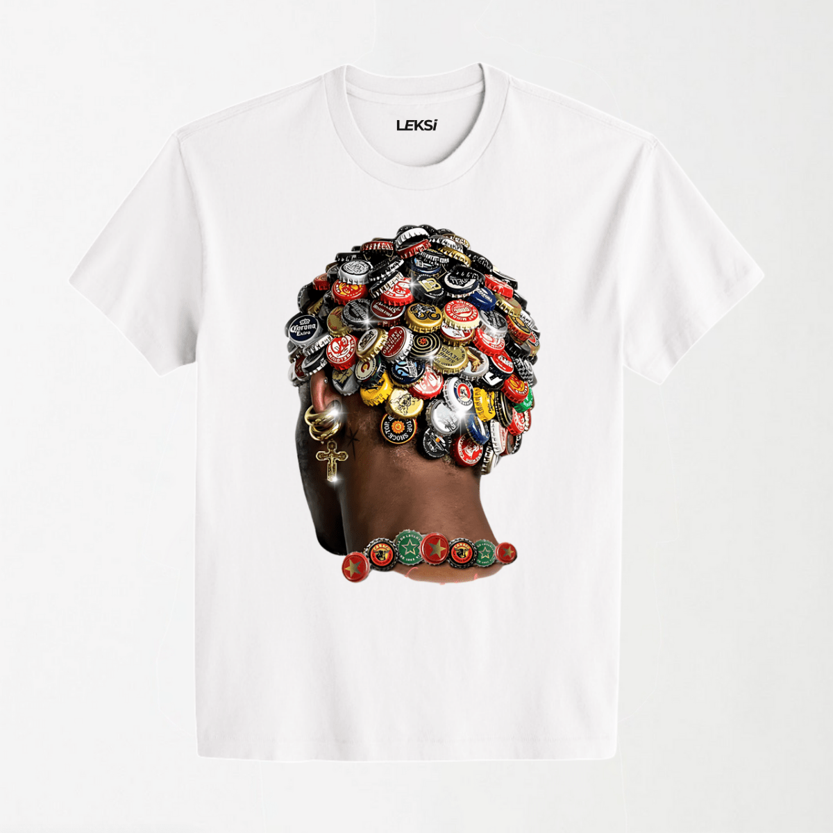Wild Bottle Top Head - Round Neck Unisex T Shirt S - Premium Unisex Graphic T-Shirt | LEKSI Pakistan