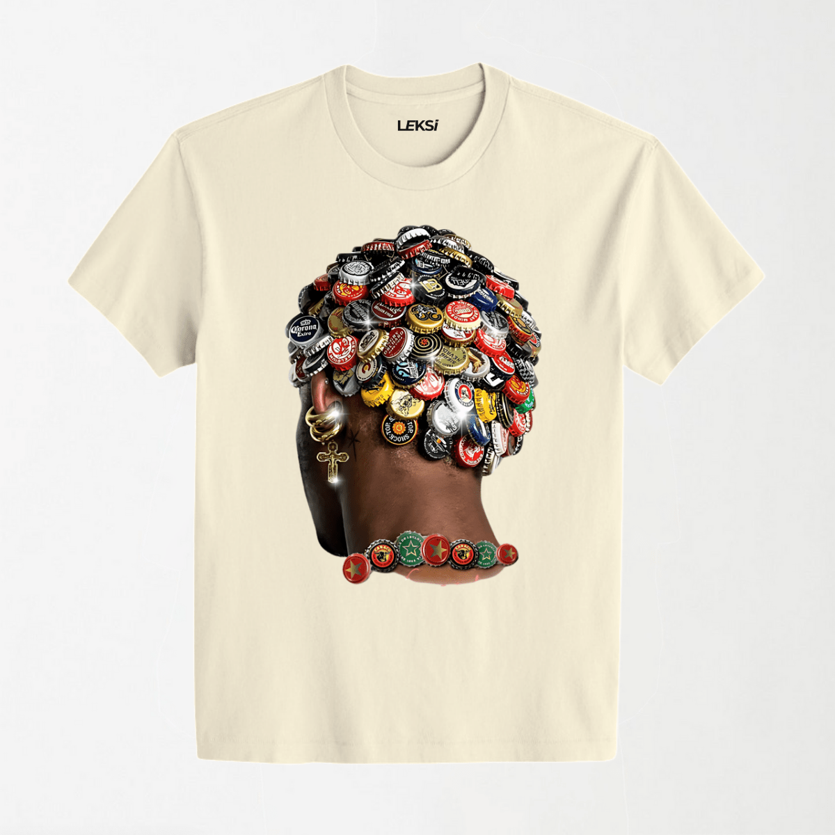 Wild Bottle Top Head - Round Neck Unisex T Shirt S - Premium Unisex Graphic T-Shirt | LEKSI Pakistan