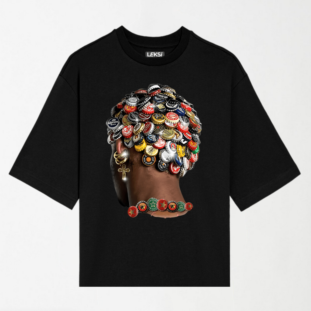 Wild Bottle Top Head - Round Neck Unisex T Shirt S - Premium Unisex Graphic T-Shirt | LEKSI Pakistan