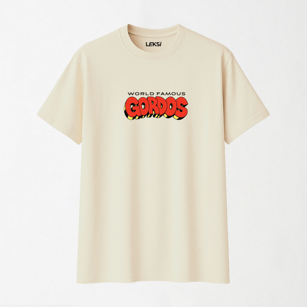 World Famous Gordos - Round Neck Unisex T Shirt S - Premium Unisex Graphic T-Shirt | LEKSI Pakistan
