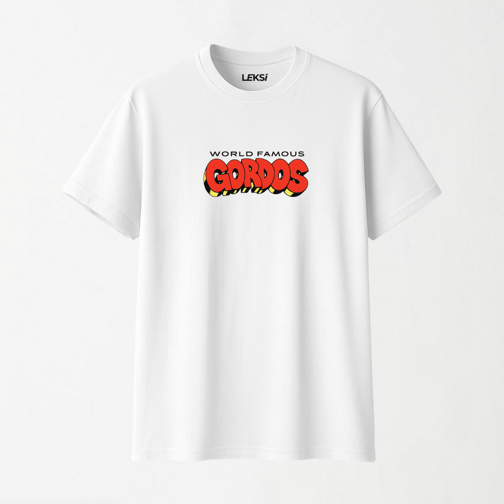 World Famous Gordos - Round Neck Unisex T Shirt S - Premium Unisex Graphic T-Shirt | LEKSI Pakistan