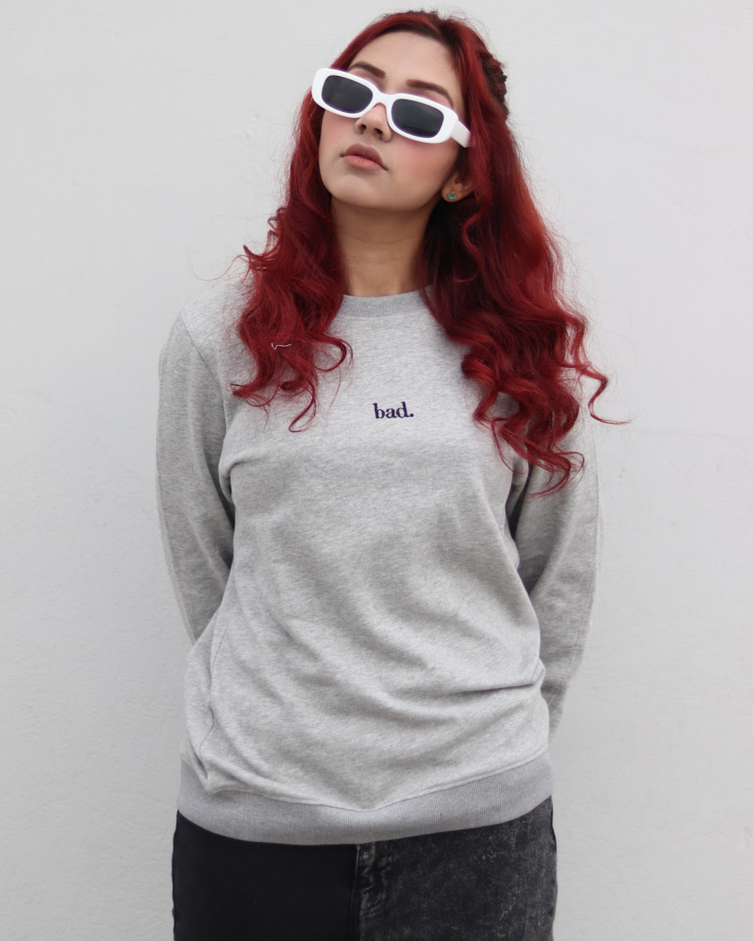 Grey Unisex Sweatshirt - MOOD (Bad)