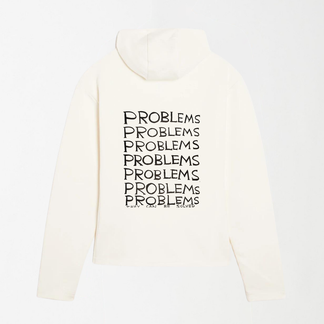 Problems - White Graphic Hoodie