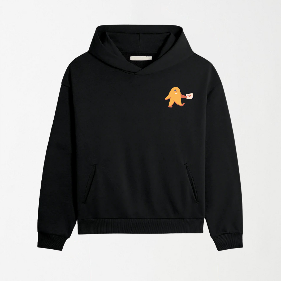 Love Letter - Black Graphic Hoodie