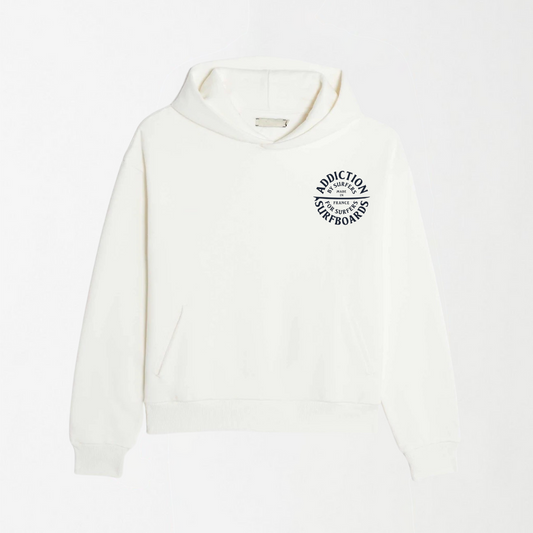 Addiction by Surfers - White Graphic Hoodie