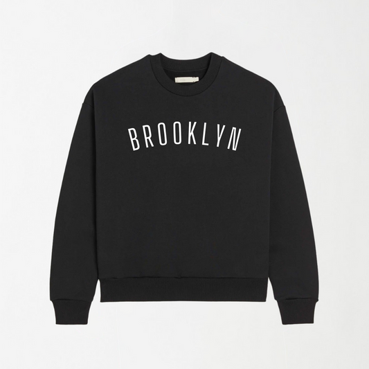 Brooklyn - Black Graphic Sweatshirt