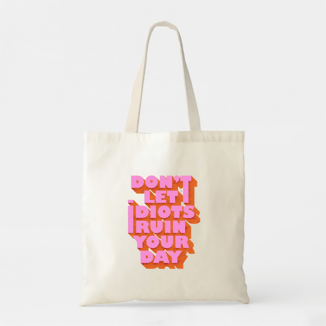 Life Quote - White Cotton Tote Bag