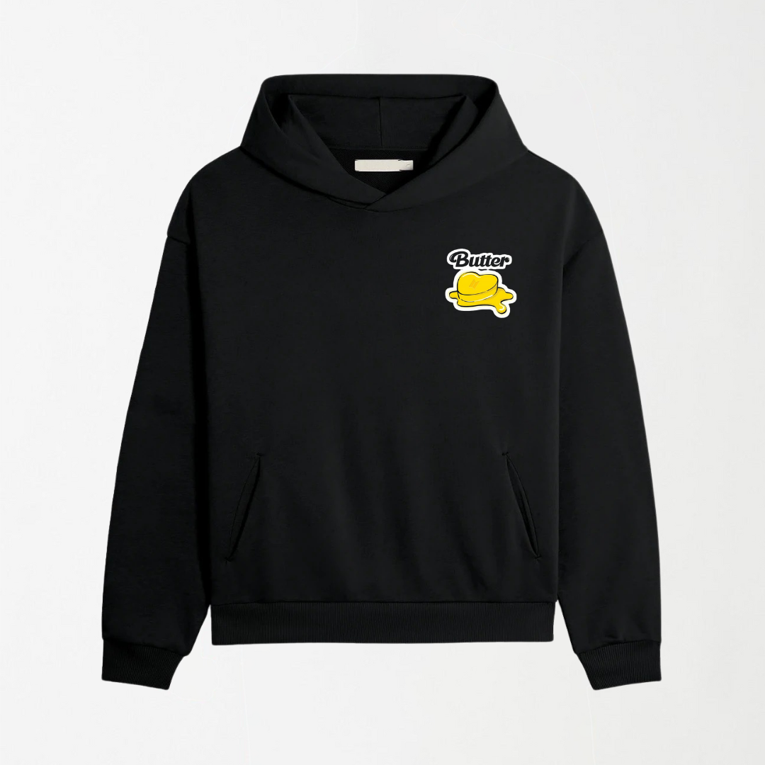 BTS Butter - Black Graphic Hoodie