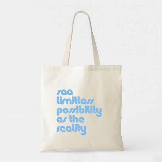 Limitless Possibility - White Cotton Tote Bag