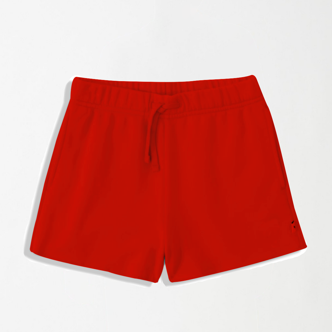 Red Unisex Kids Shorts