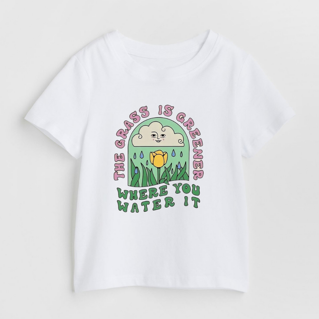 The Grass Is Greener - White Unisex Kids T-Shirt
