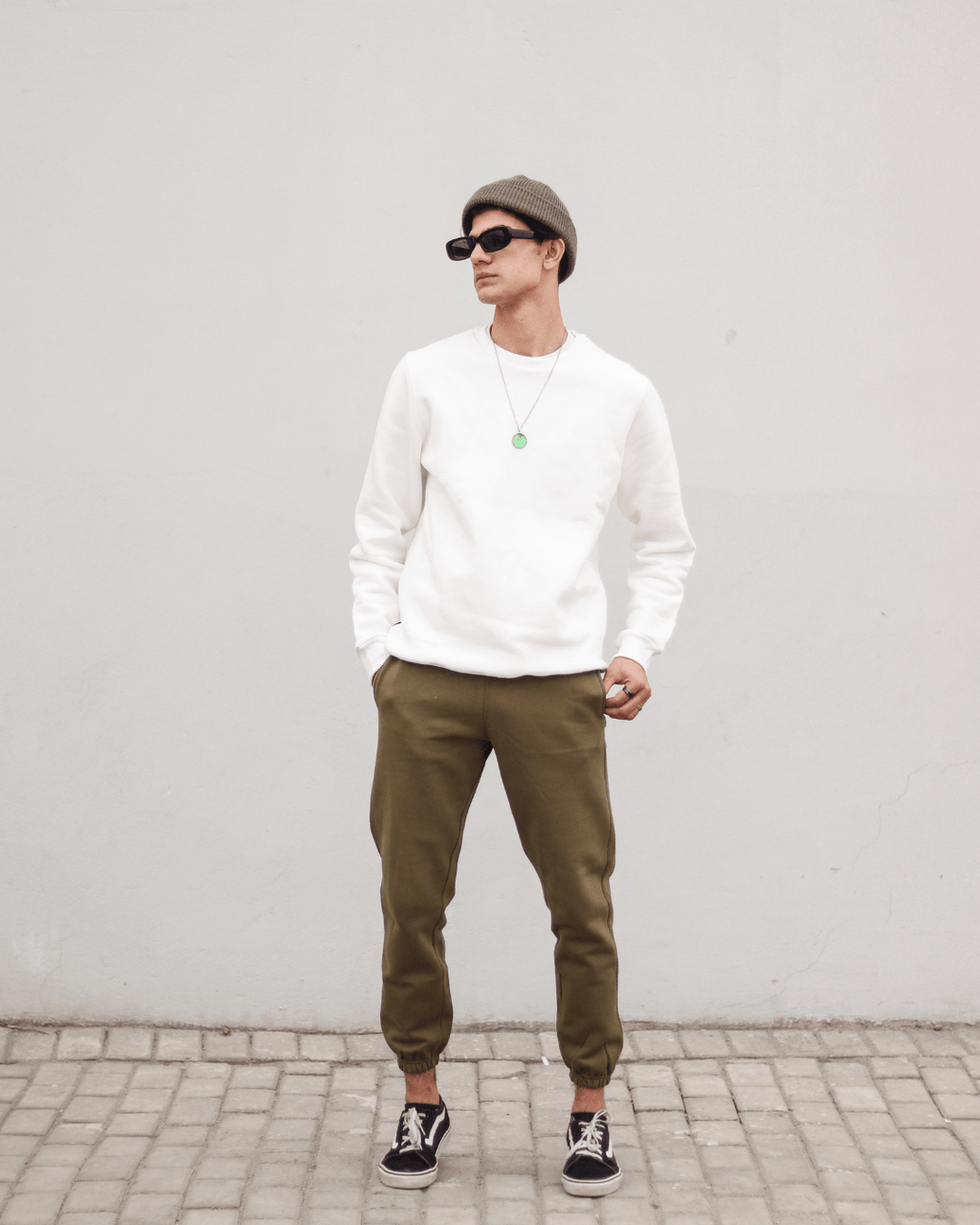 Army Green Unisex Sweatpants - Fleece (Winter - Friendly) XS - Premium Unisex Sweatpants | LEKSI Pakistan