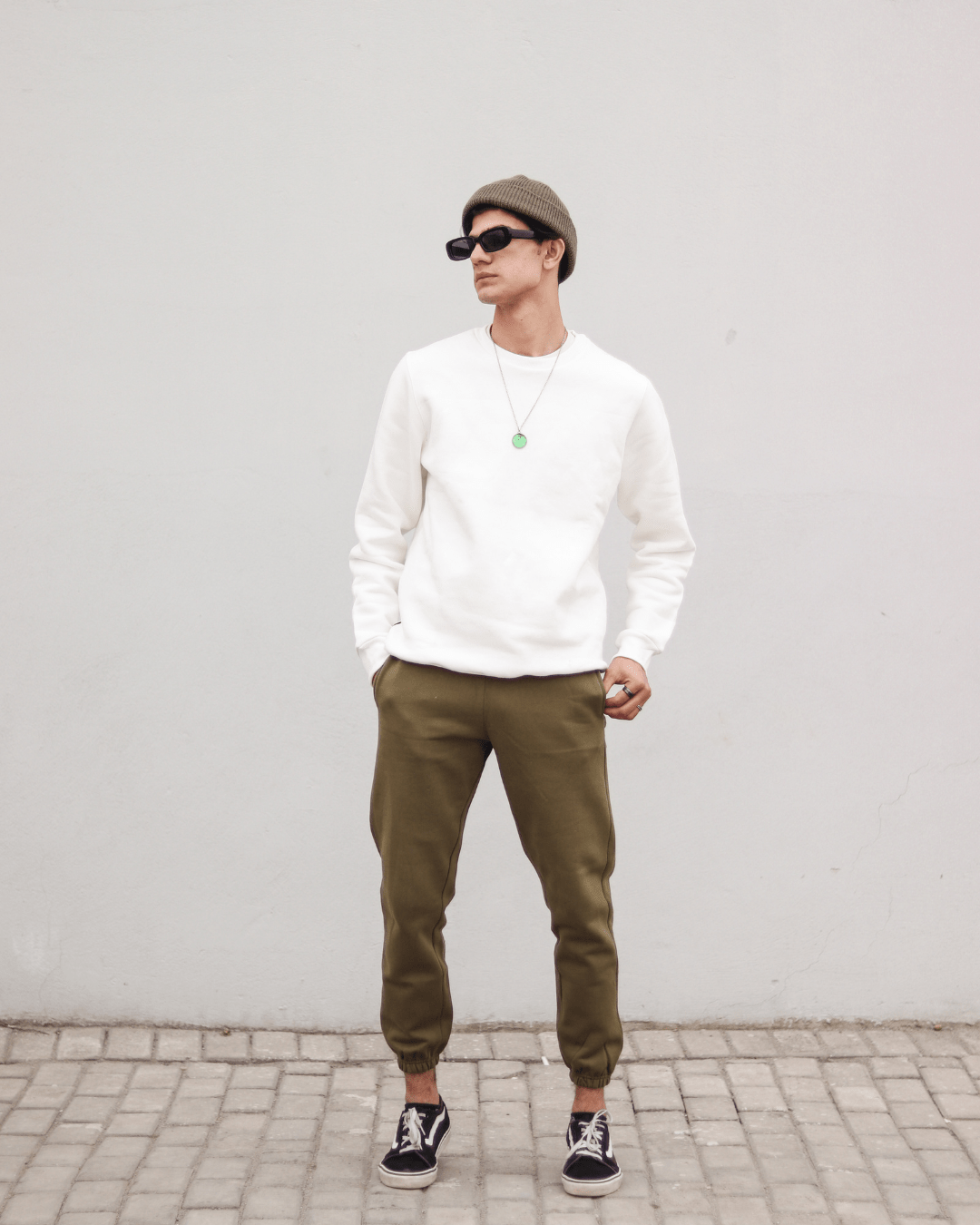Army Green Unisex Sweatpants - Fleece (Winter - Friendly) XS - Premium Unisex Sweatpants | LEKSI Pakistan