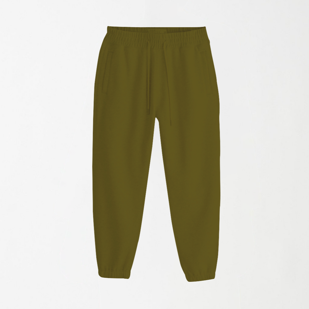 Army Green Unisex Sweatpants - Fleece (Winter - Friendly) XS - Premium Unisex Sweatpants | LEKSI Pakistan