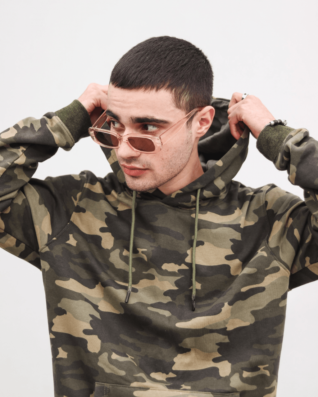 Army Print Unisex Hoodie XS - Premium Unisex | LEKSI Pakistan