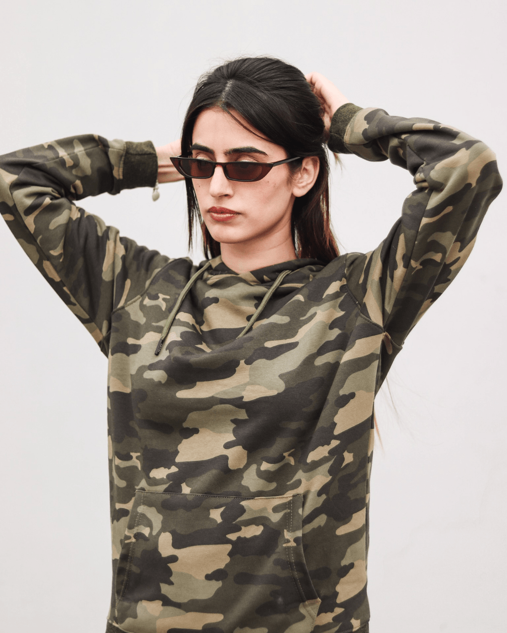 Army Print Unisex Hoodie XS - Premium Unisex | LEKSI Pakistan