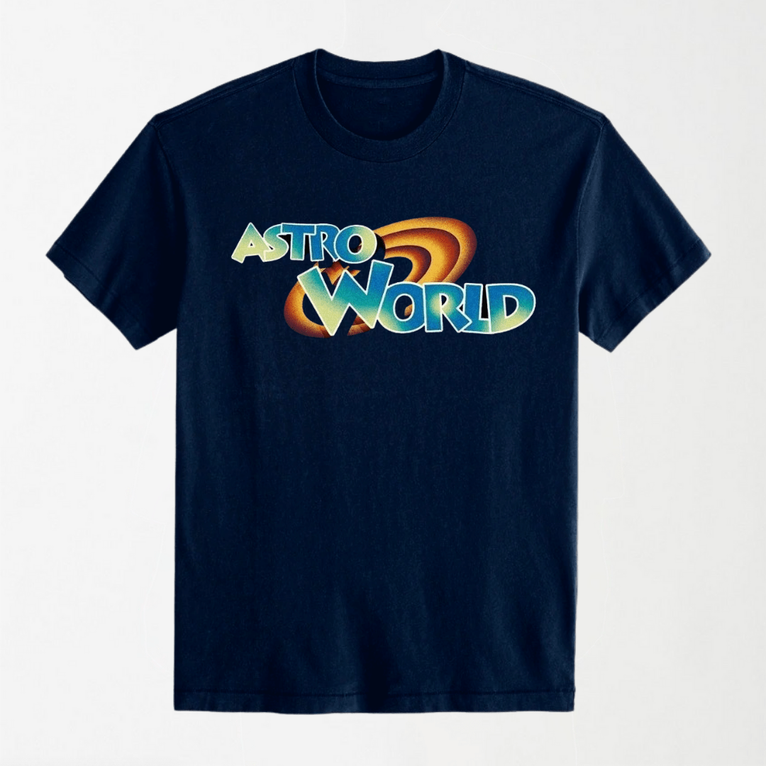 AstroWorld Looney Tunes Theme - Navy Blue Round Neck Unisex T-Shirt XXS - Premium Unisex Graphic T-Shirt | LEKSI Pakistan