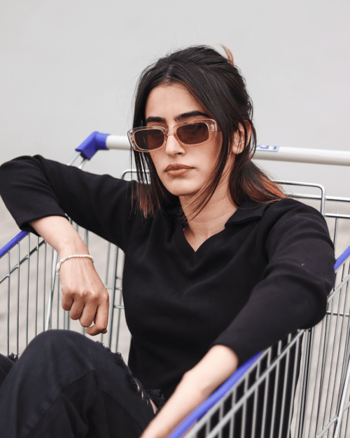 Black Full Sleeves Polo Ribbed Shirt XXS - Premium Unisex Polo | LEKSI Pakistan