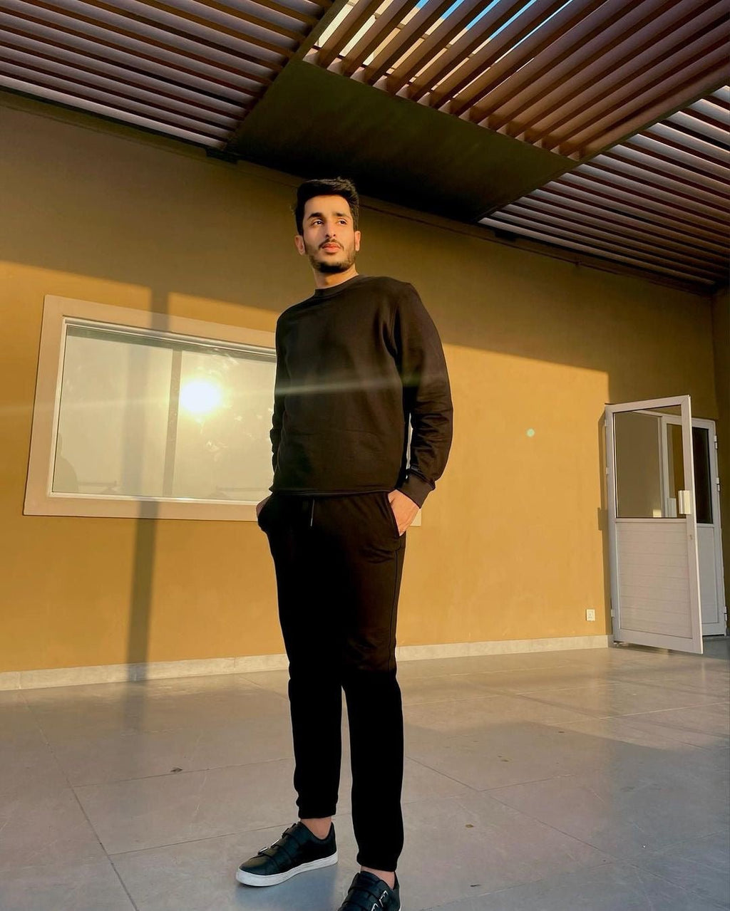 Black Unisex Sweat Set S - Premium Unisex | LEKSI Pakistan