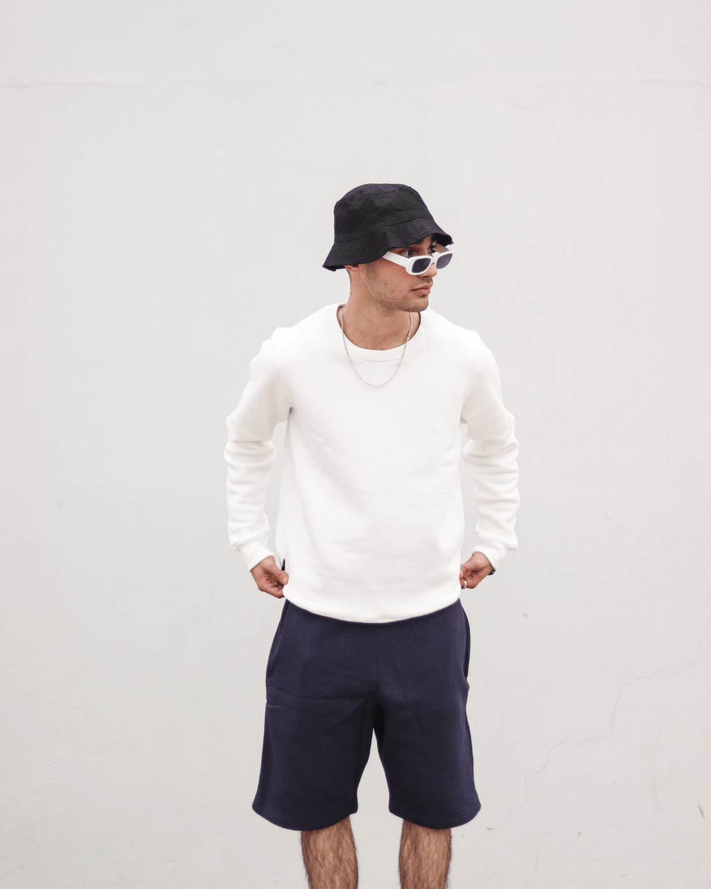 Blue Denim Fleece Shorts XS - Premium Unisex Men's Shorts | LEKSI Pakistan