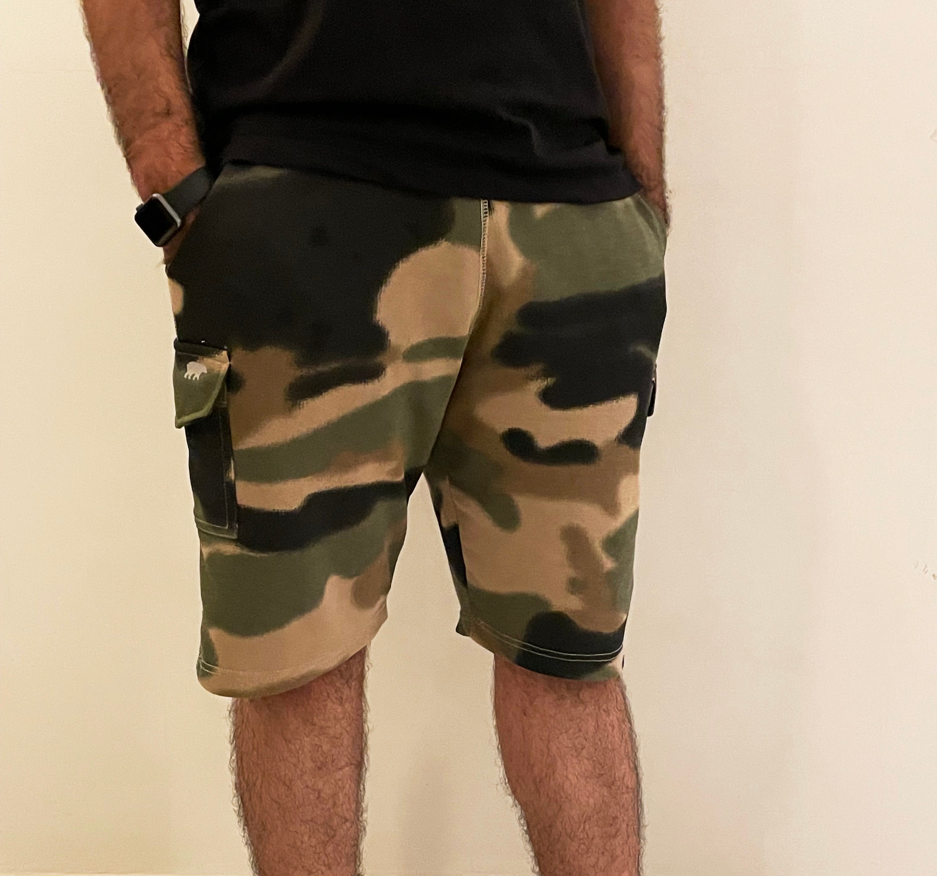 Brown Camo Shorts S - Premium Unisex Men's Shorts | LEKSI Pakistan