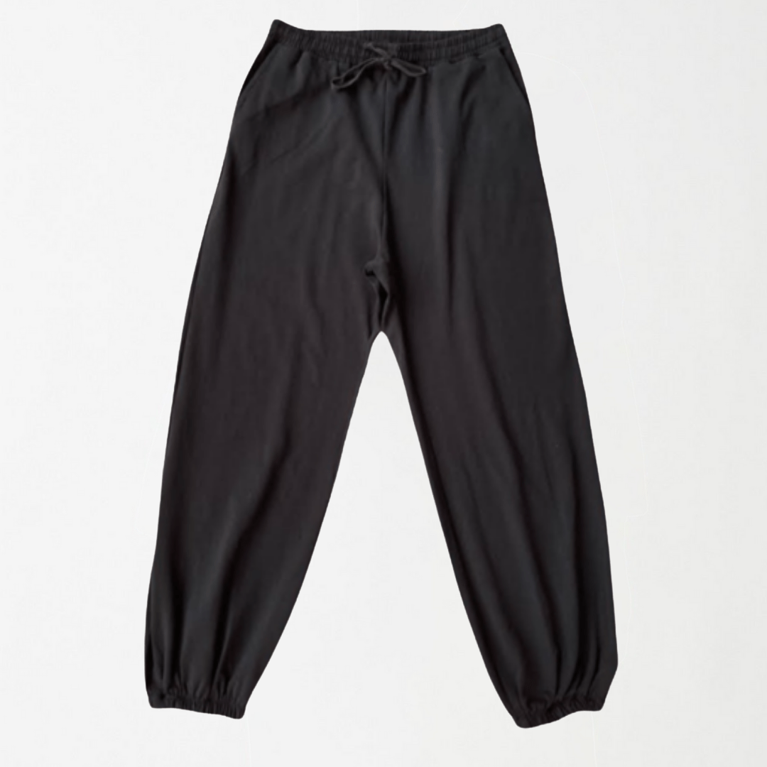 Cropped Baggy Pants - Black (Summer - Friendly) XXS - Premium Unisex | LEKSI Pakistan