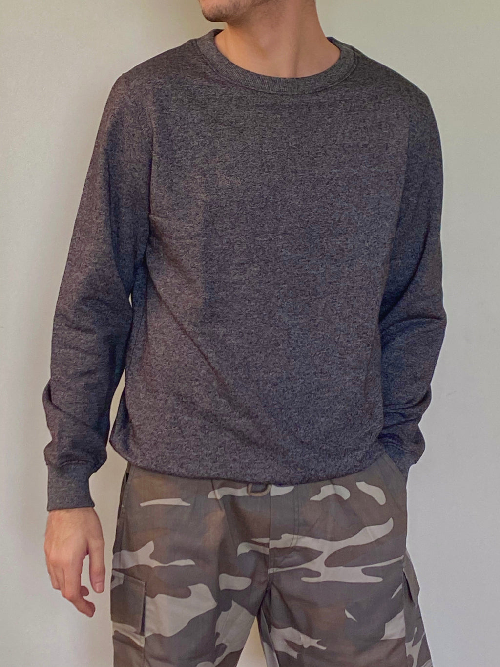 Grey Marl Unisex Sweatshirt S - Premium Unisex | LEKSI Pakistan