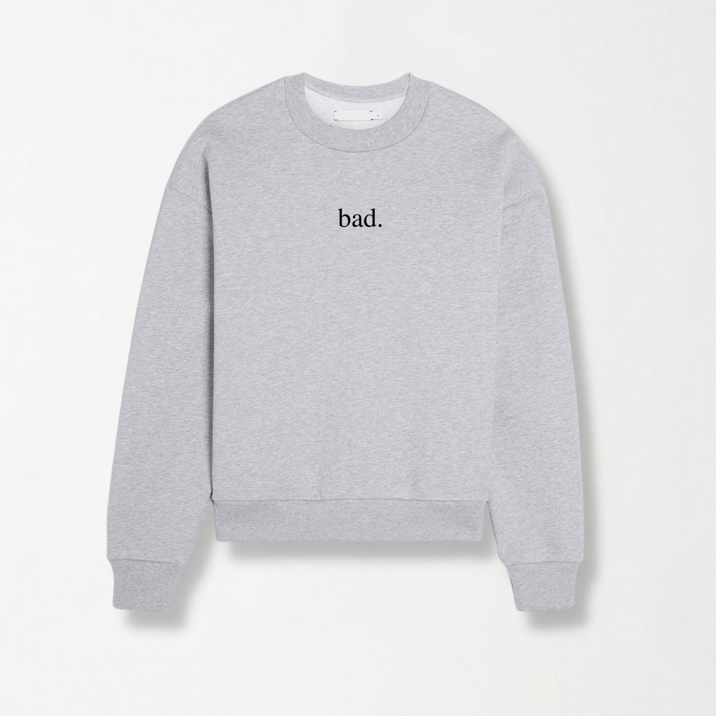Grey Unisex Sweatshirt - MOOD (Bad) S - Premium Unisex | LEKSI Pakistan