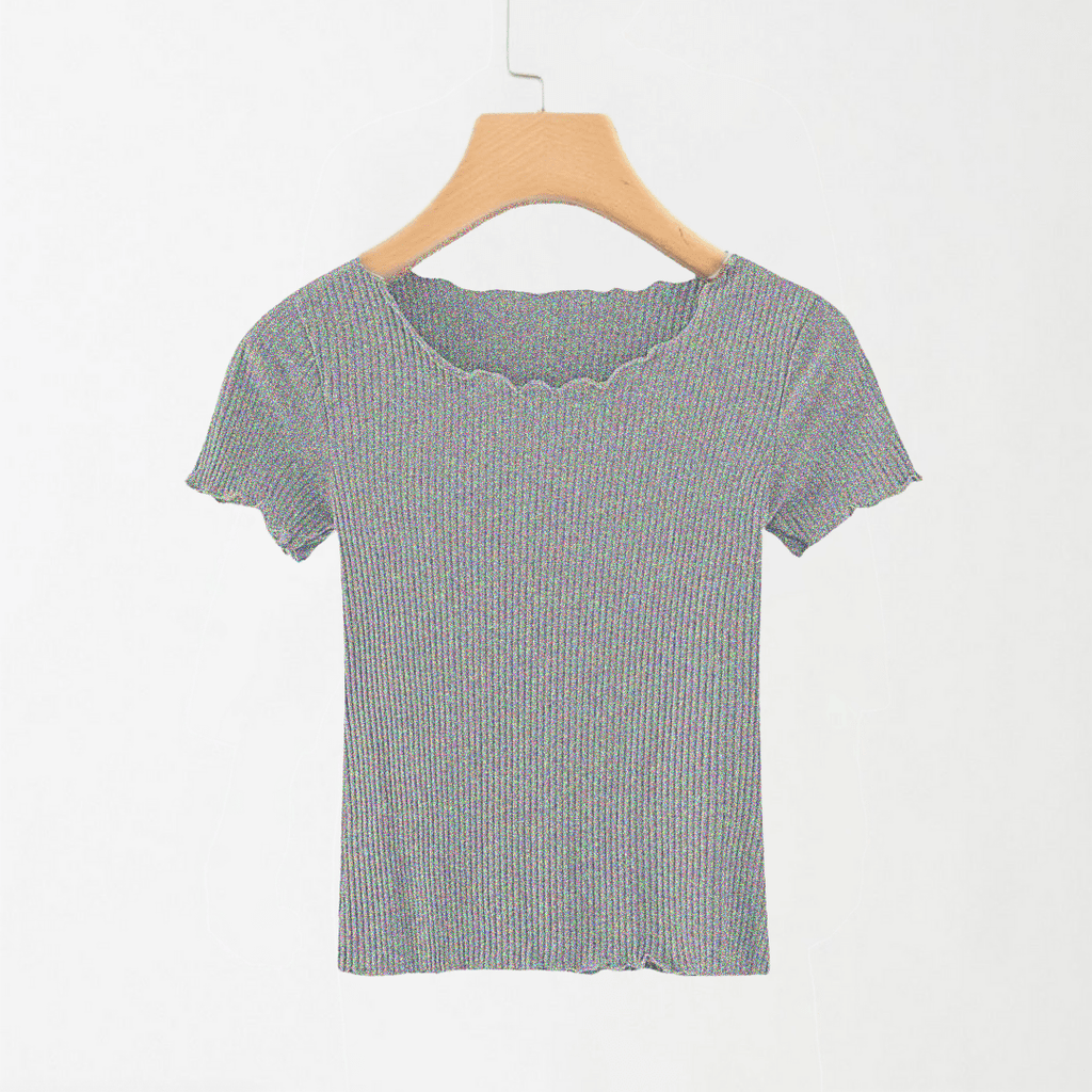 Heather Grey Ribbed Shirt XXS - Premium Unisex Lettuce | LEKSI Pakistan
