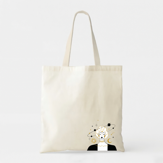 Astrology Girl - White Cotton Tote Bag