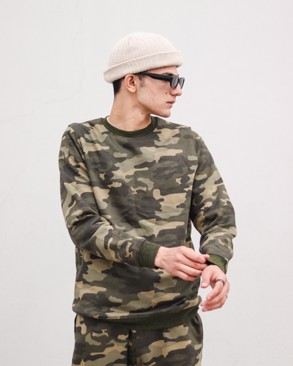 Army Green Print Unisex Sweatshirt