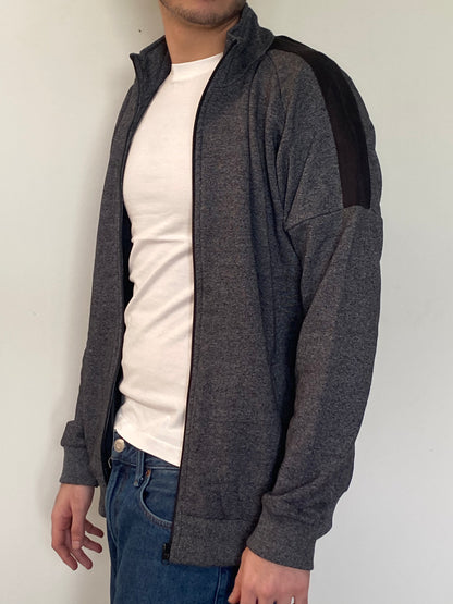 Grey Marl Zipper Jacket